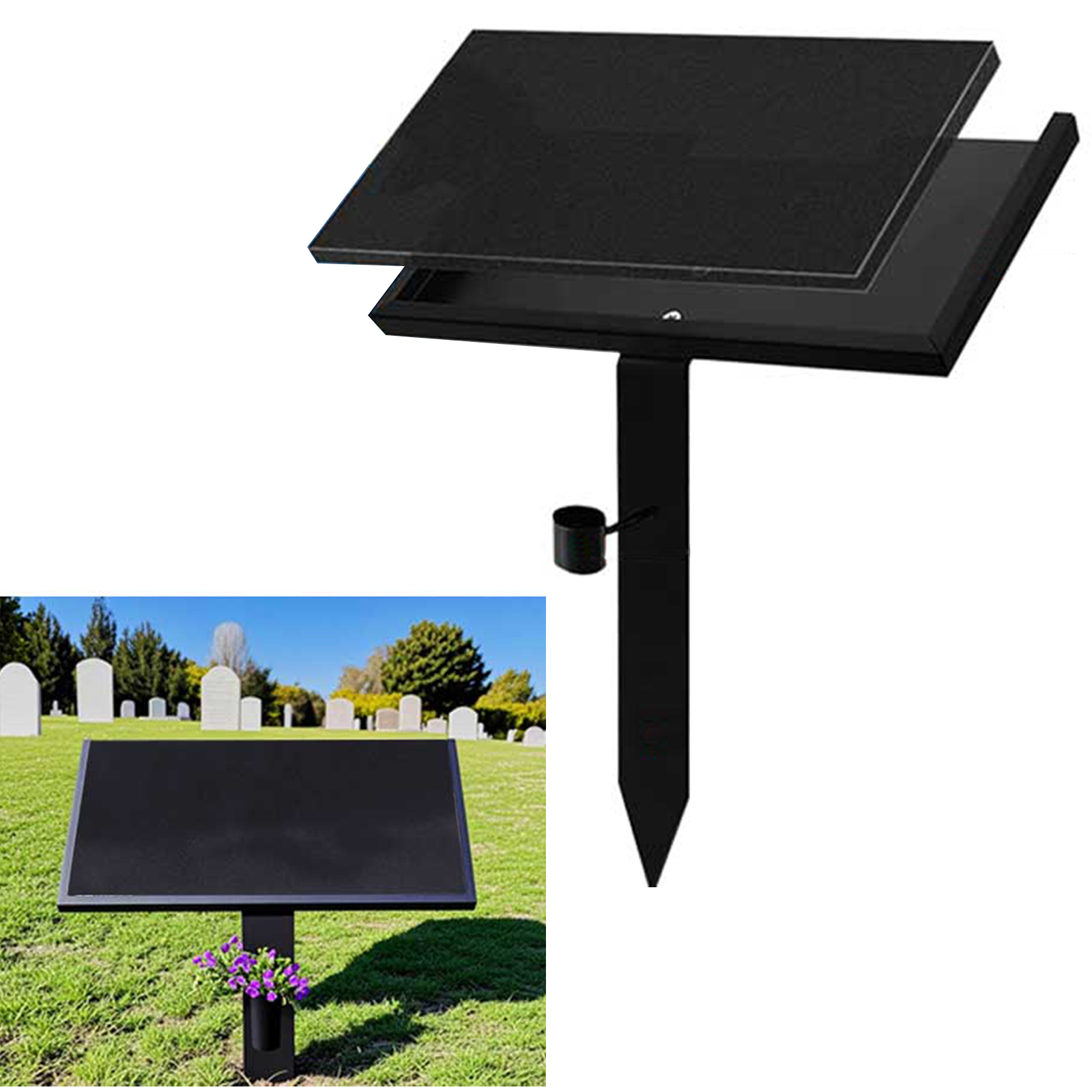 Grave Marker Stand for Stones, Memorial Stones for Loved One 