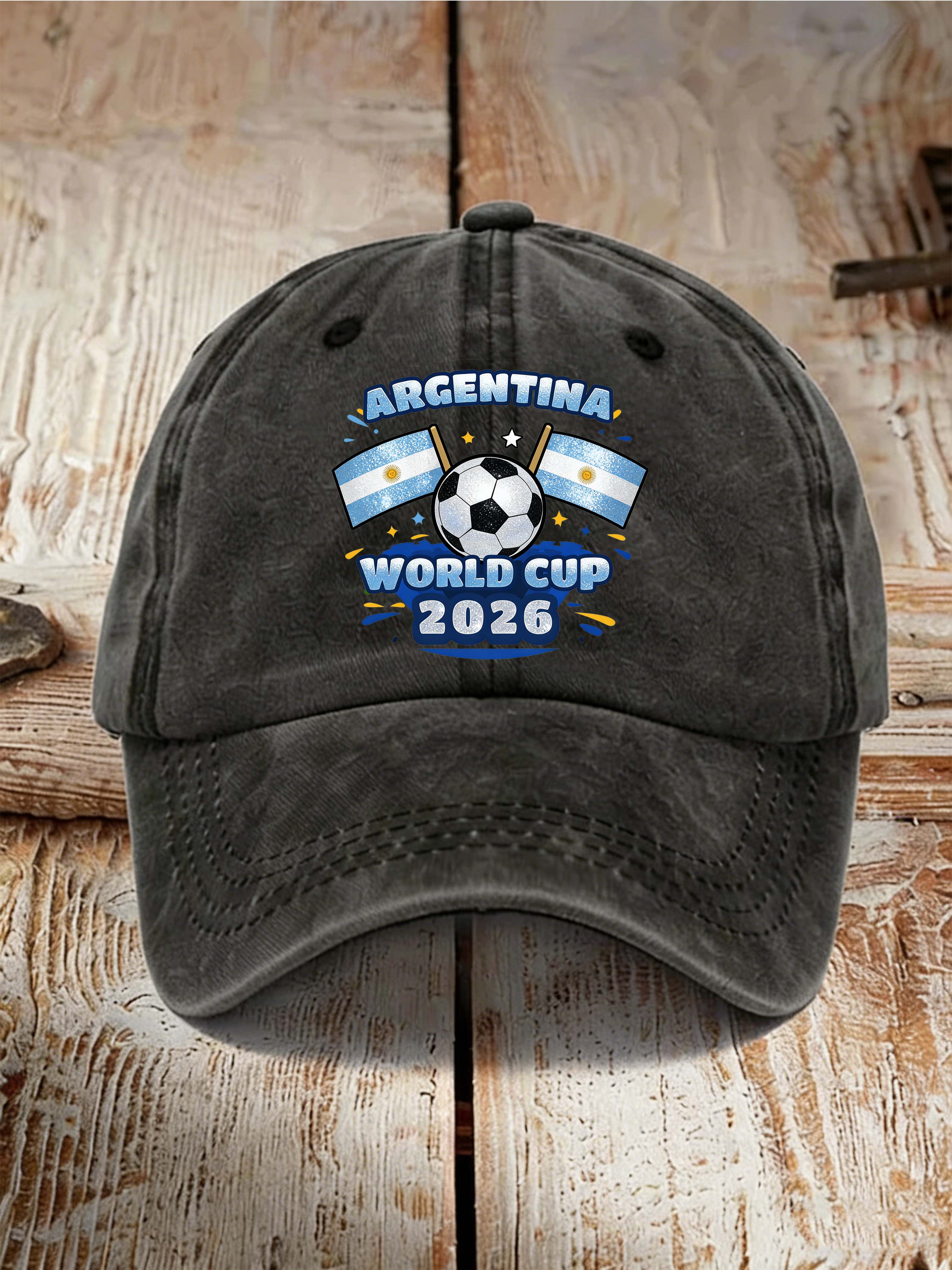 Argentina 2026 World Cup Soccer Flag Print Baseball Cap
