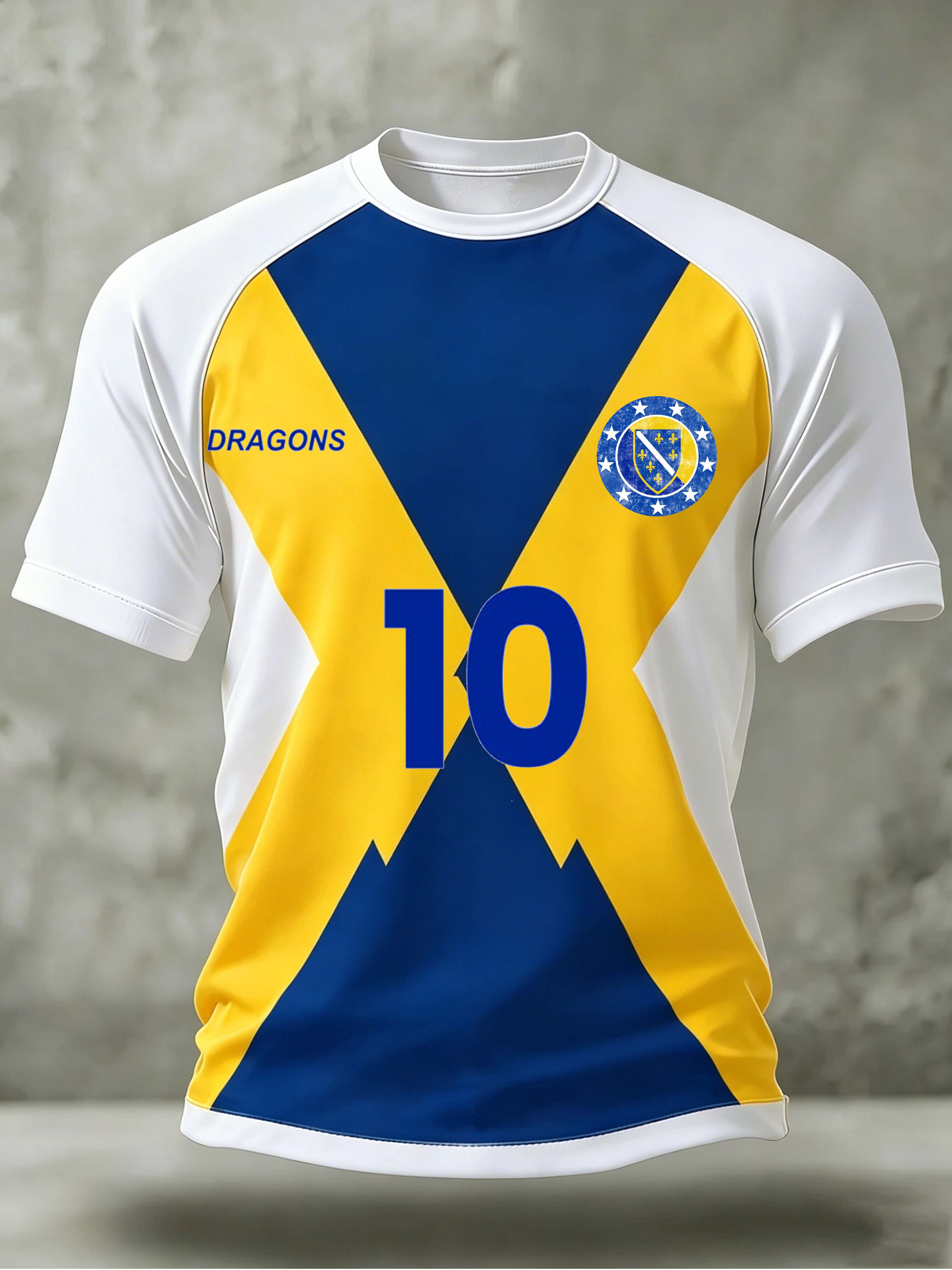 Bosnia Cross Print Athletic Short Sleeve Top