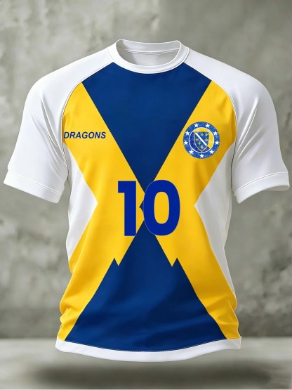 Bosnia Cross Print Athletic Short Sleeve Top
