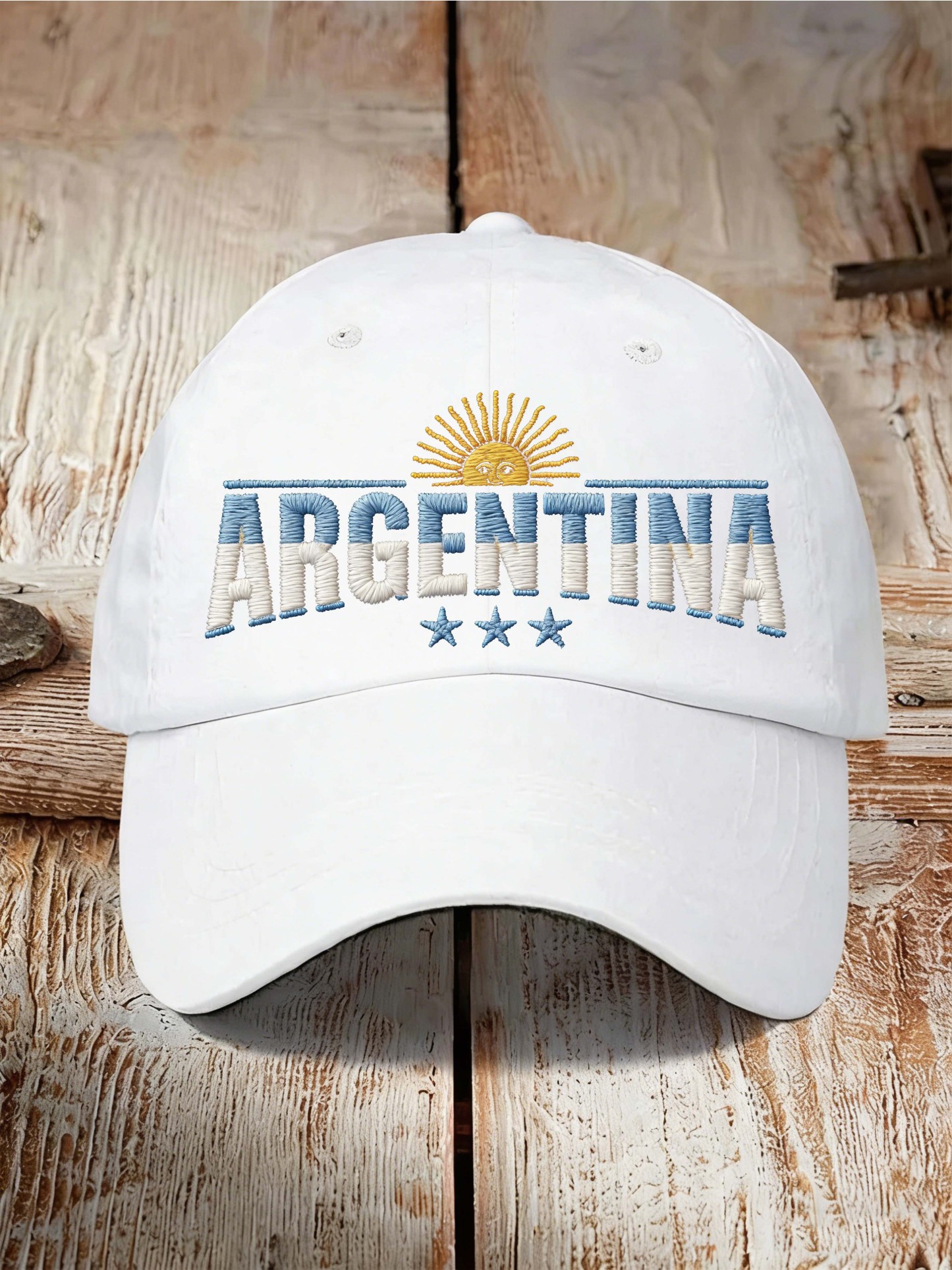 Argentina Sun & Letter Embroidered Baseball Cap