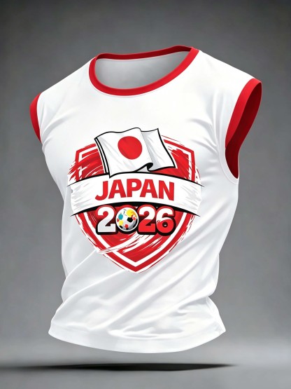 Japan Shield Football Graphic Stylish Tank Top