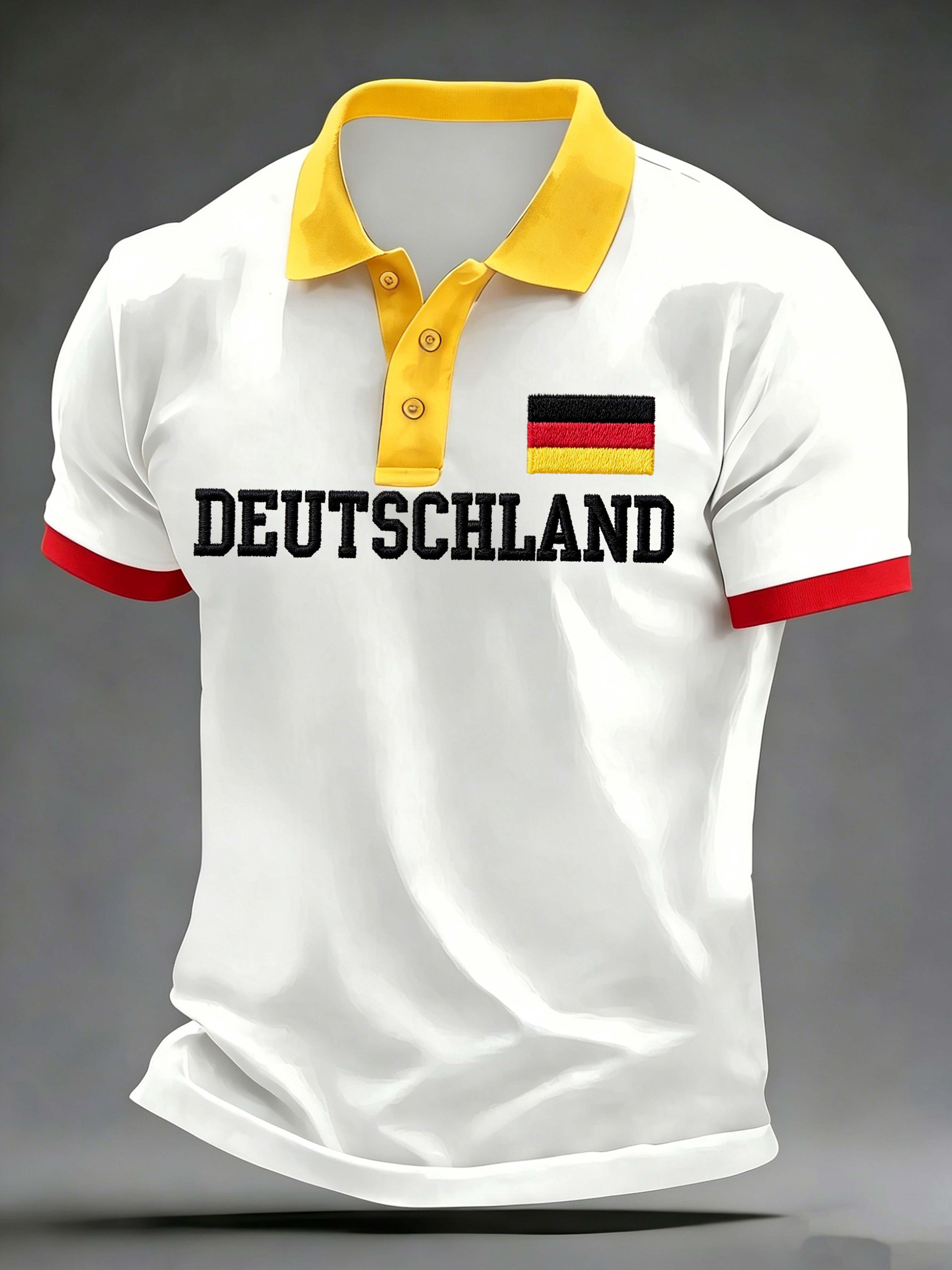 Germany Deutschland Flag Collared Casual Polo Shirt