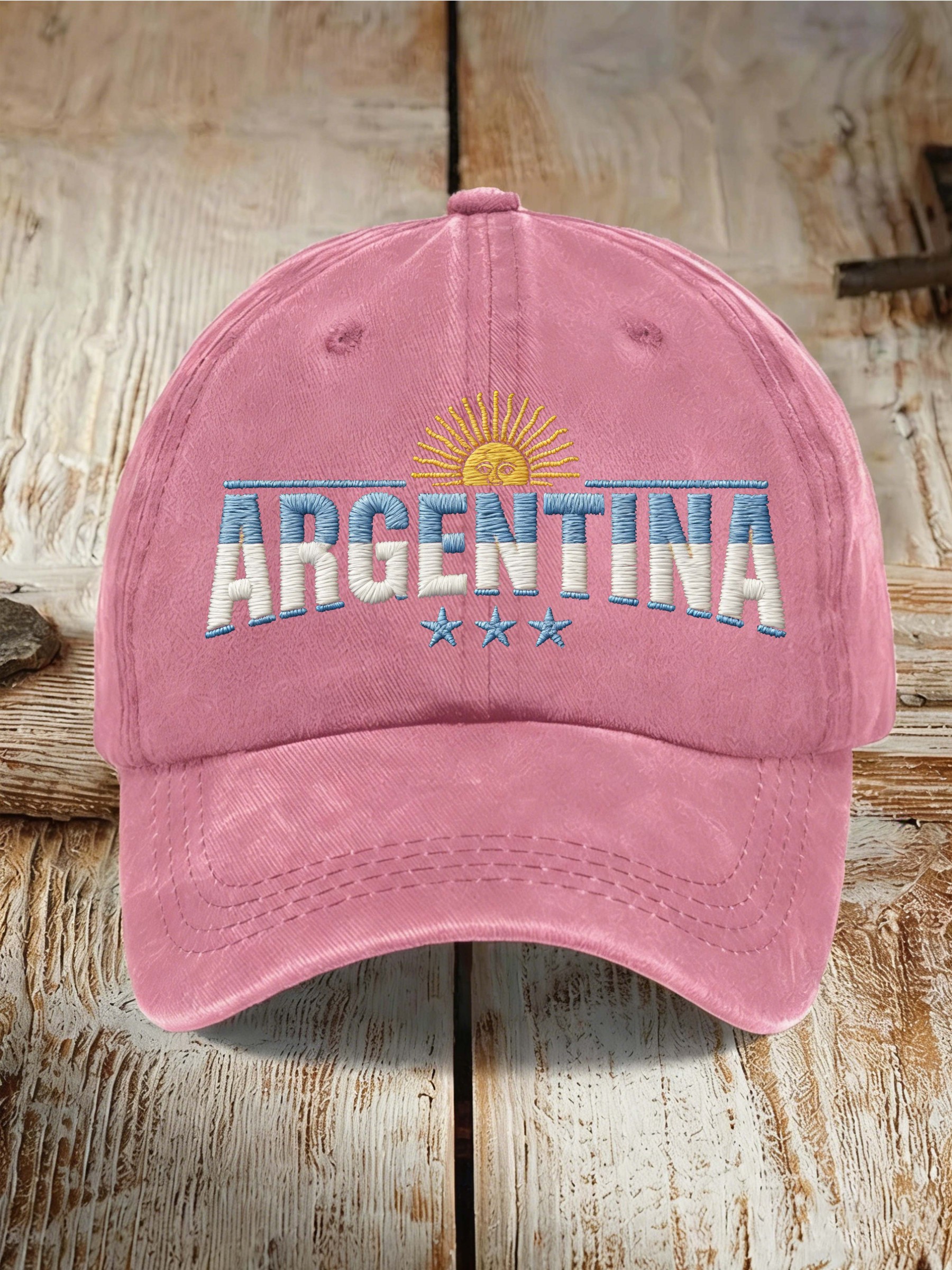 Argentina Sun & Letter Embroidered Baseball Cap