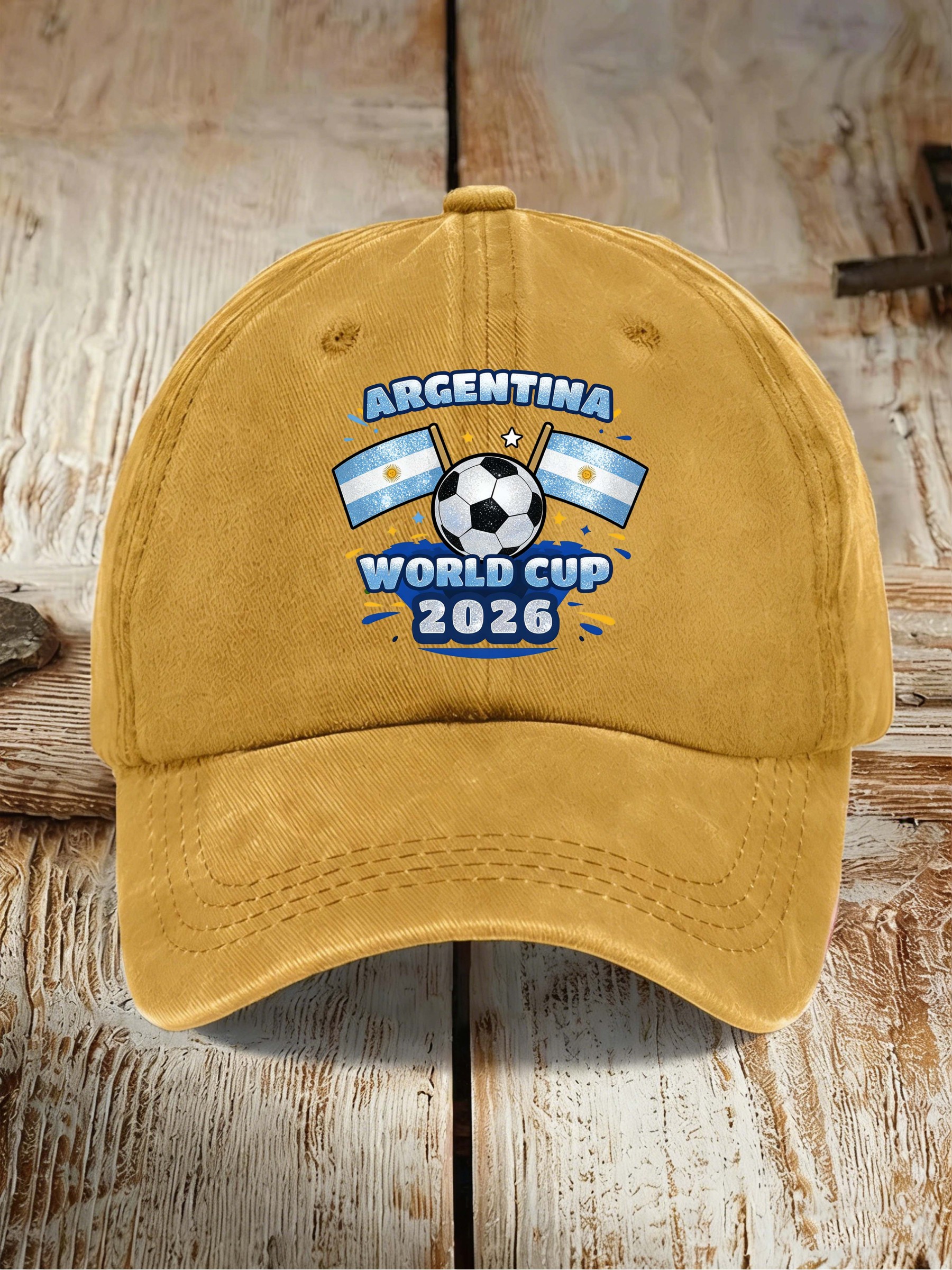 Argentina 2026 World Cup Soccer Flag Print Baseball Cap