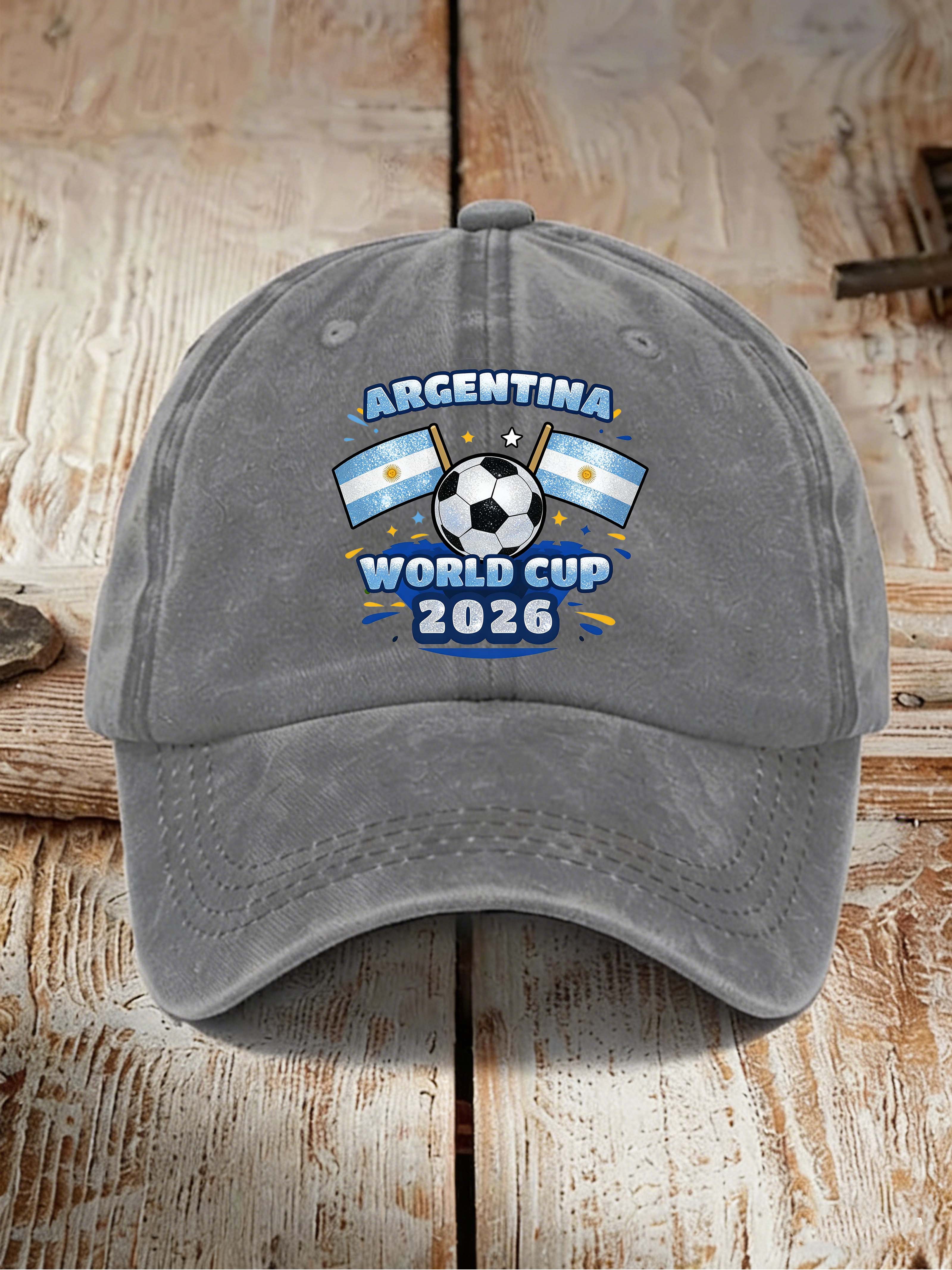 Argentina 2026 World Cup Soccer Flag Print Baseball Cap