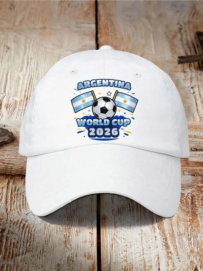 Argentina 2026 World Cup Soccer Flag Print Baseball Cap