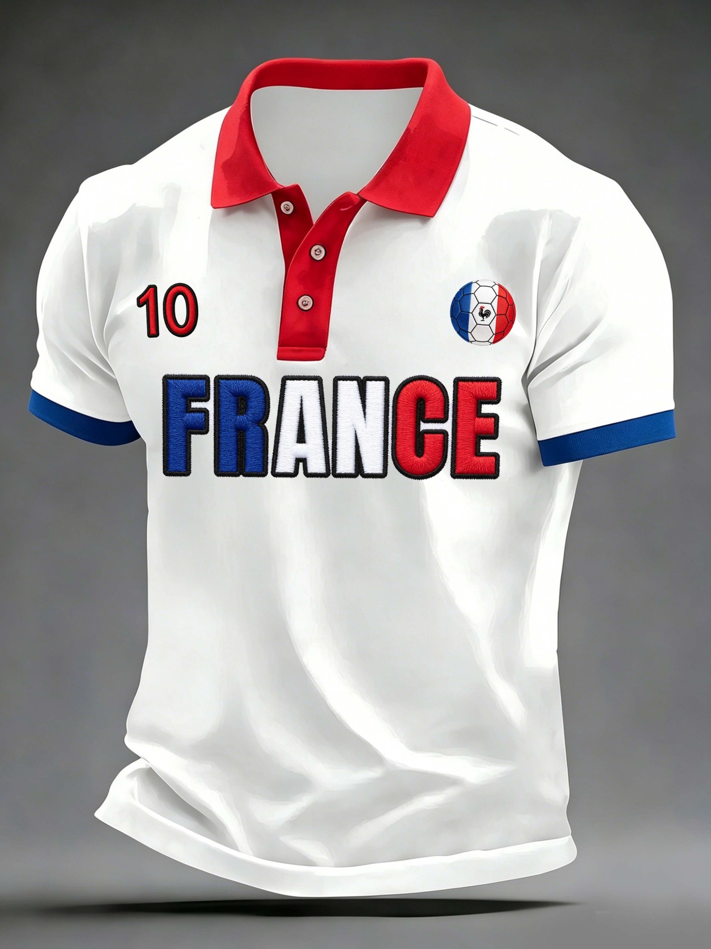 France No.10 Letter Soccer Element Polo