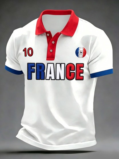 France No.10 Letter Soccer Element Polo