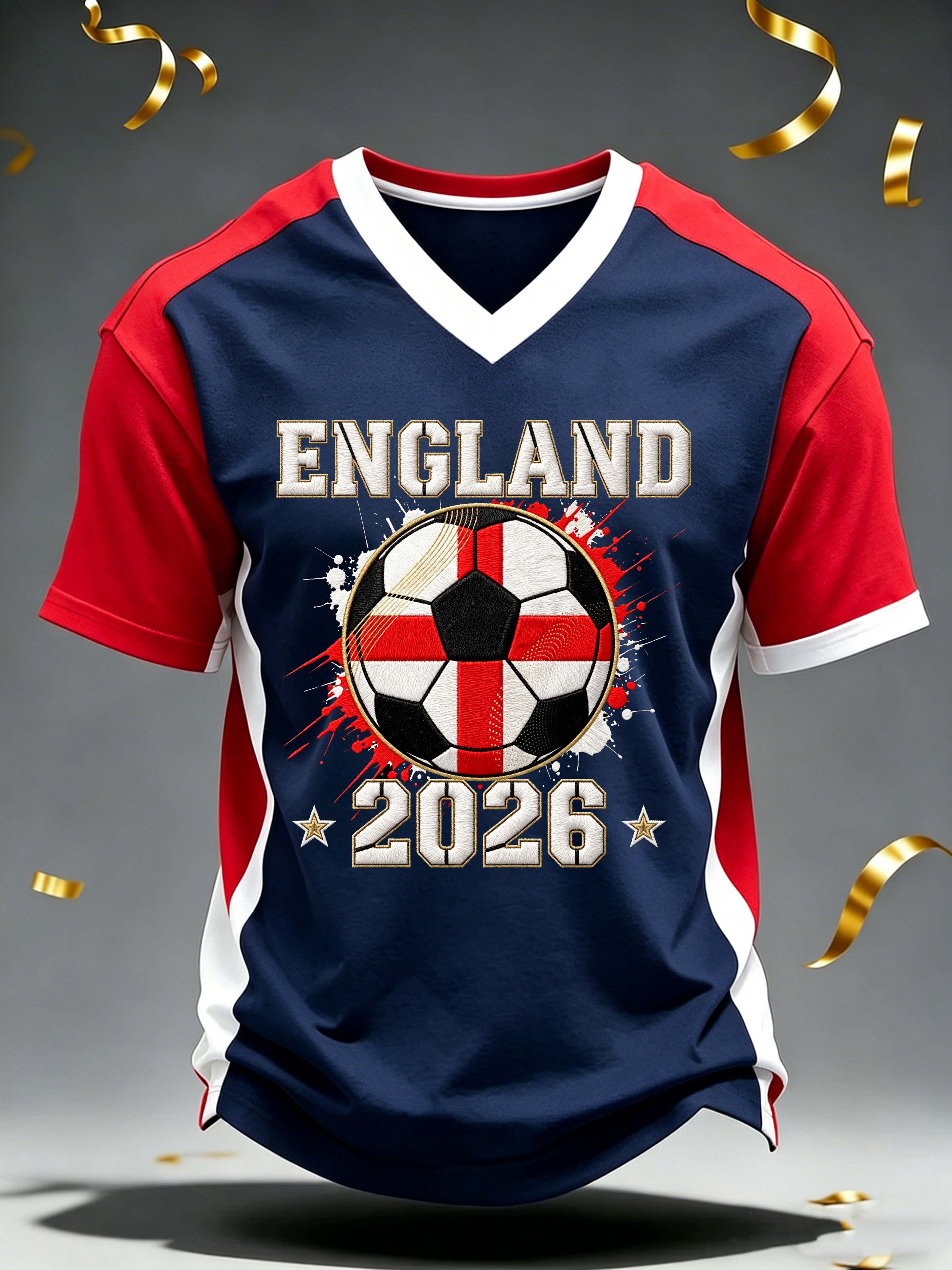 England 2026 Soccer Badge Color Block Top