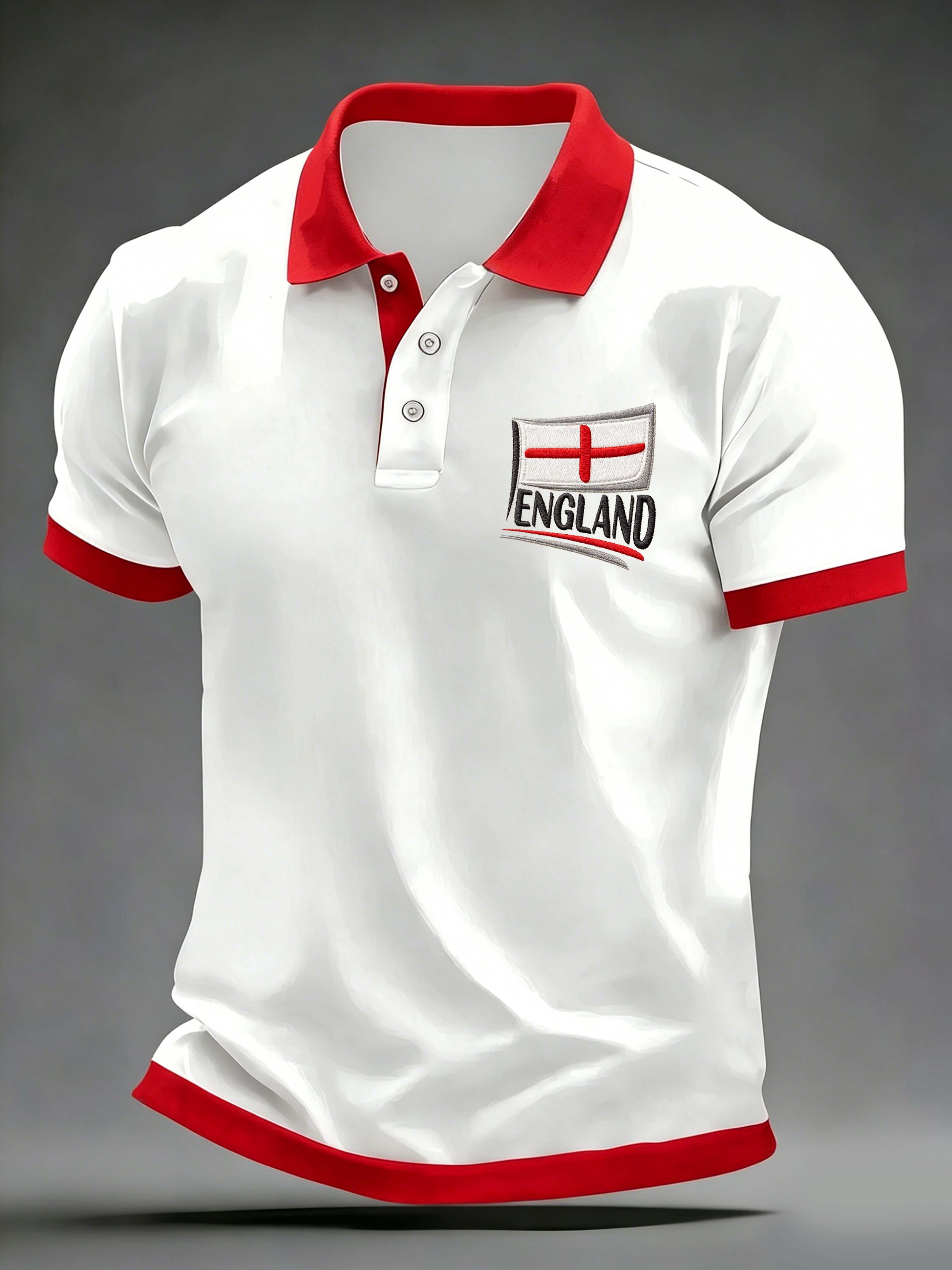 England Flag Letter  Polo Shirt
