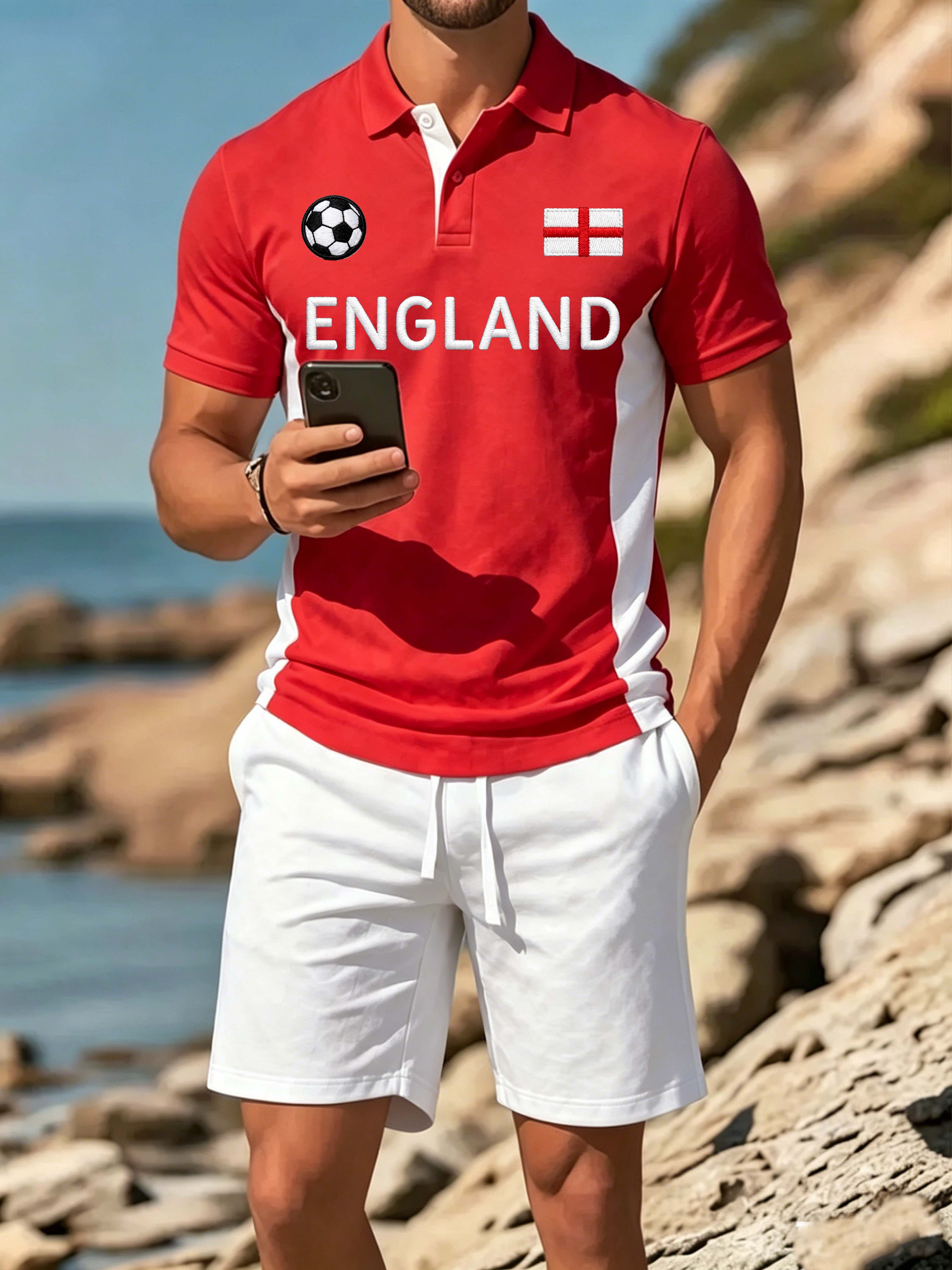 England Flag Letter Color Block Set