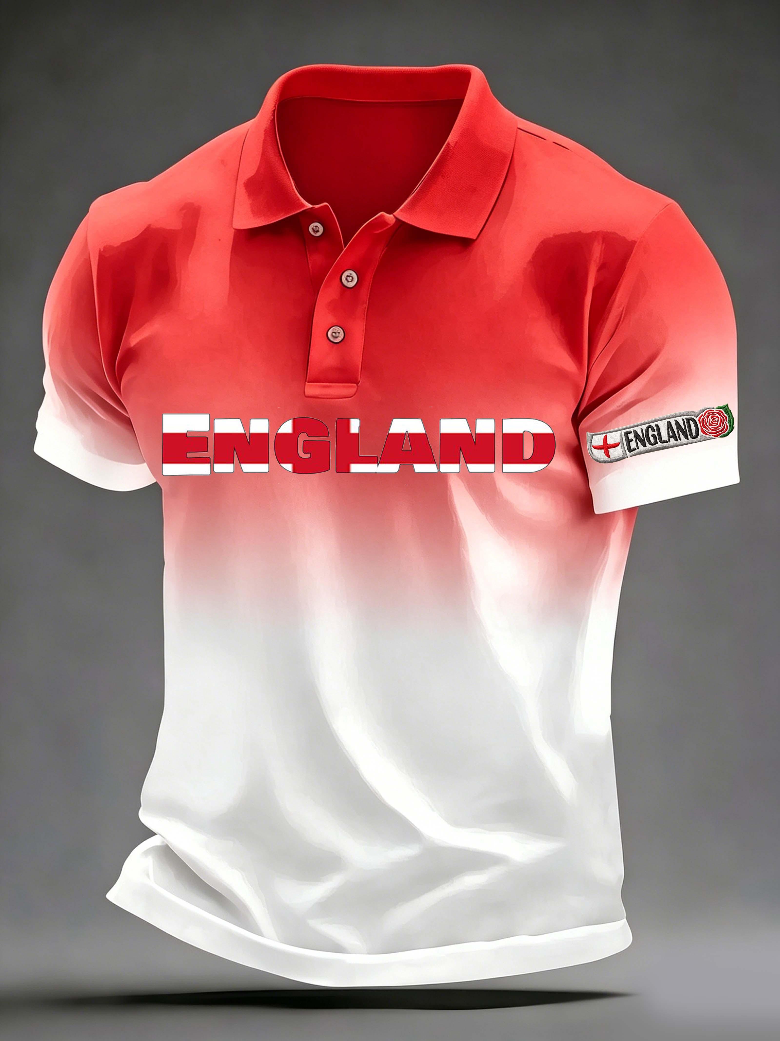 England Rose Badge Gradient Polo Shirt