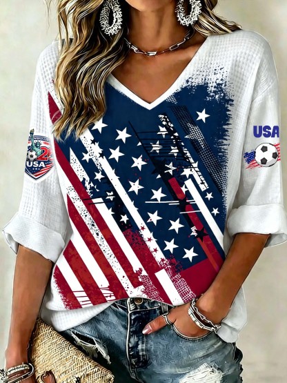 USA Distressed Flag 2026 Element Top