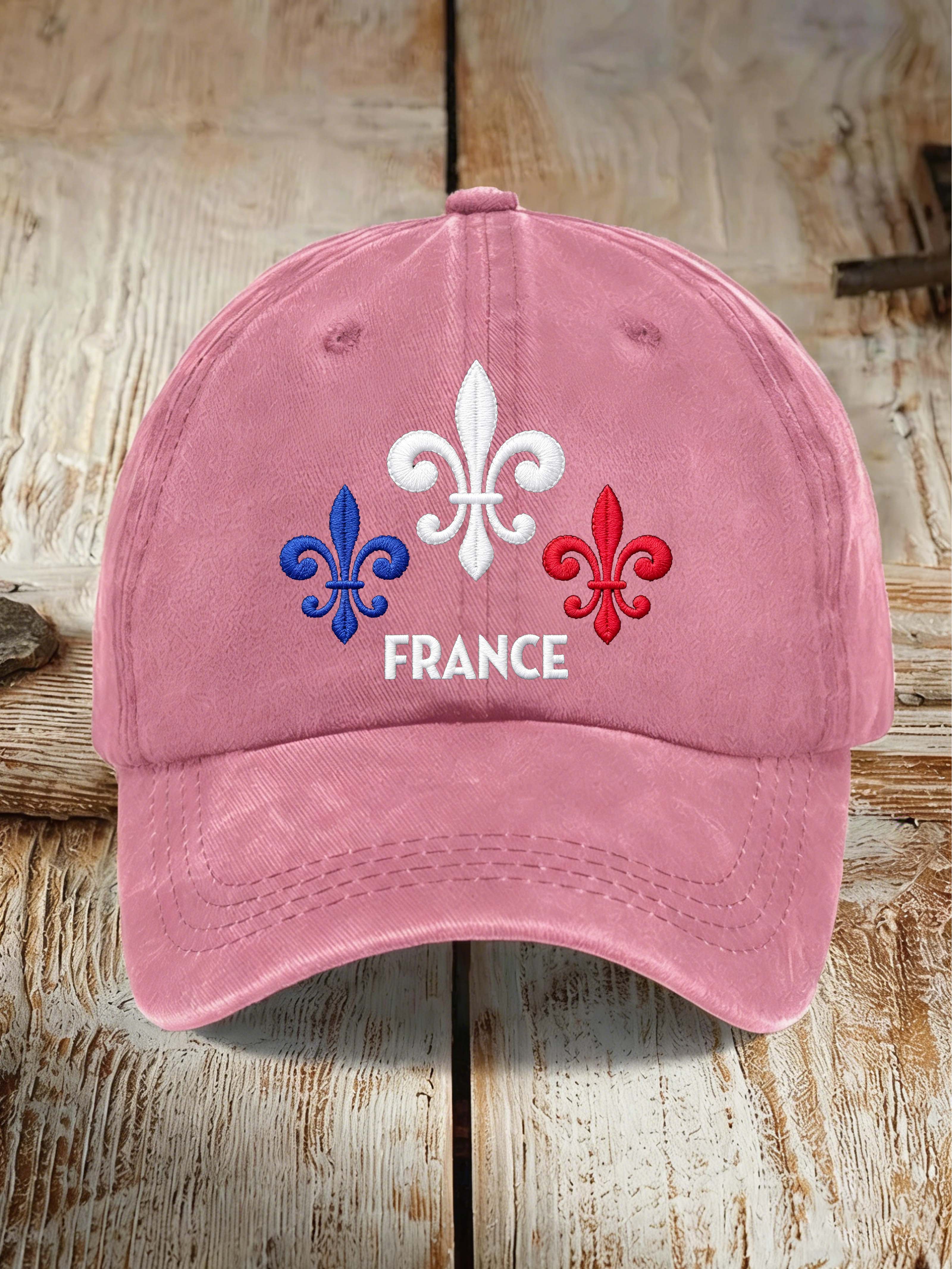 France Fleur-de-lis Vintage Washed Cotton Dad Hat