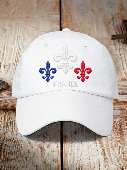 France Fleur-de-lis Vintage Washed Cotton Dad Hat
