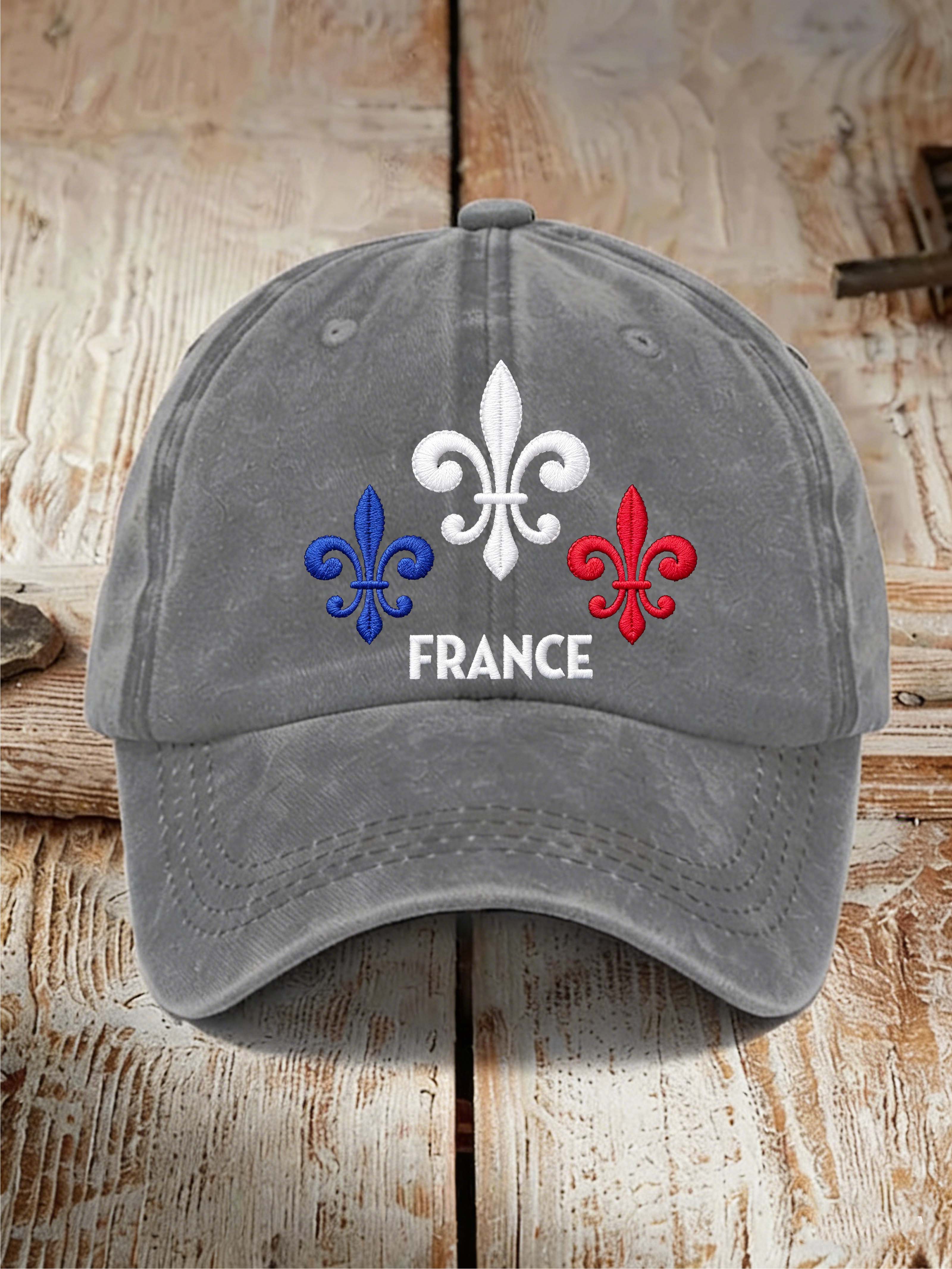 France Fleur-de-lis Vintage Washed Cotton Dad Hat