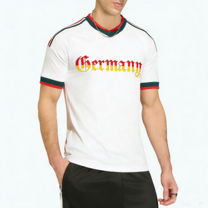 Germany Gothic Letter Print Fan Top