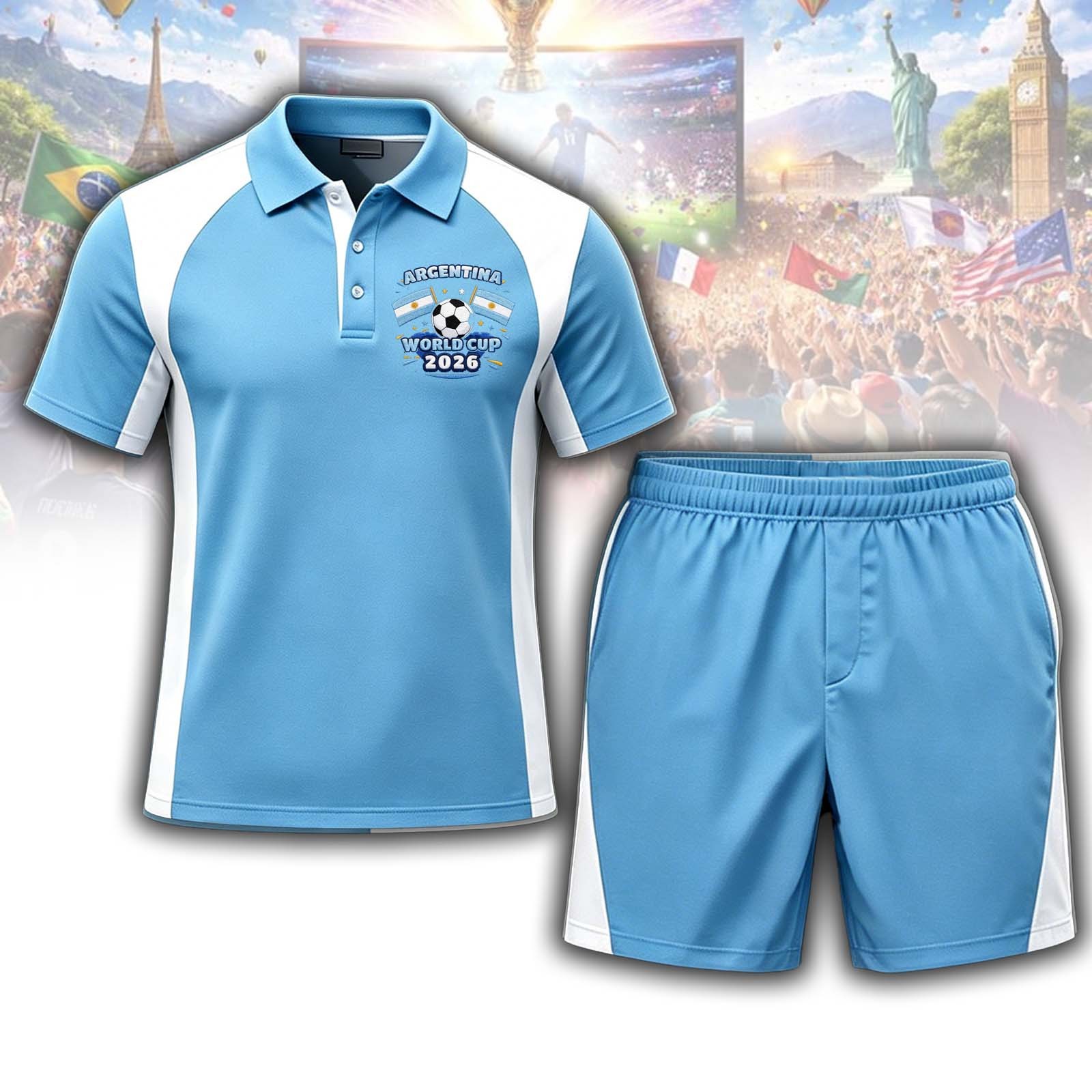 Argentina 2026 Soccer Polo Set
