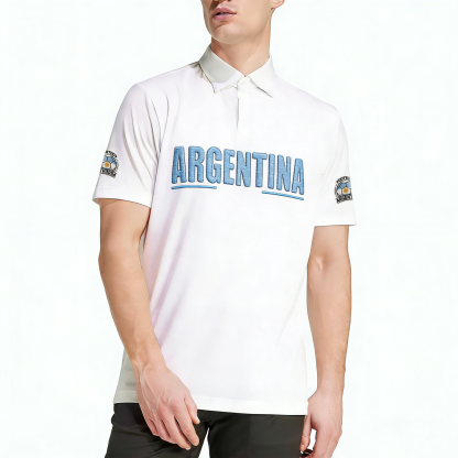 Argentina Embroidered Letter Polo Shirt