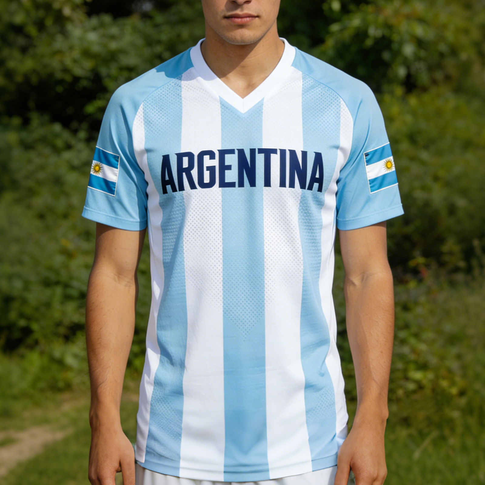 Argentina Flag Letter Themed Print Tee