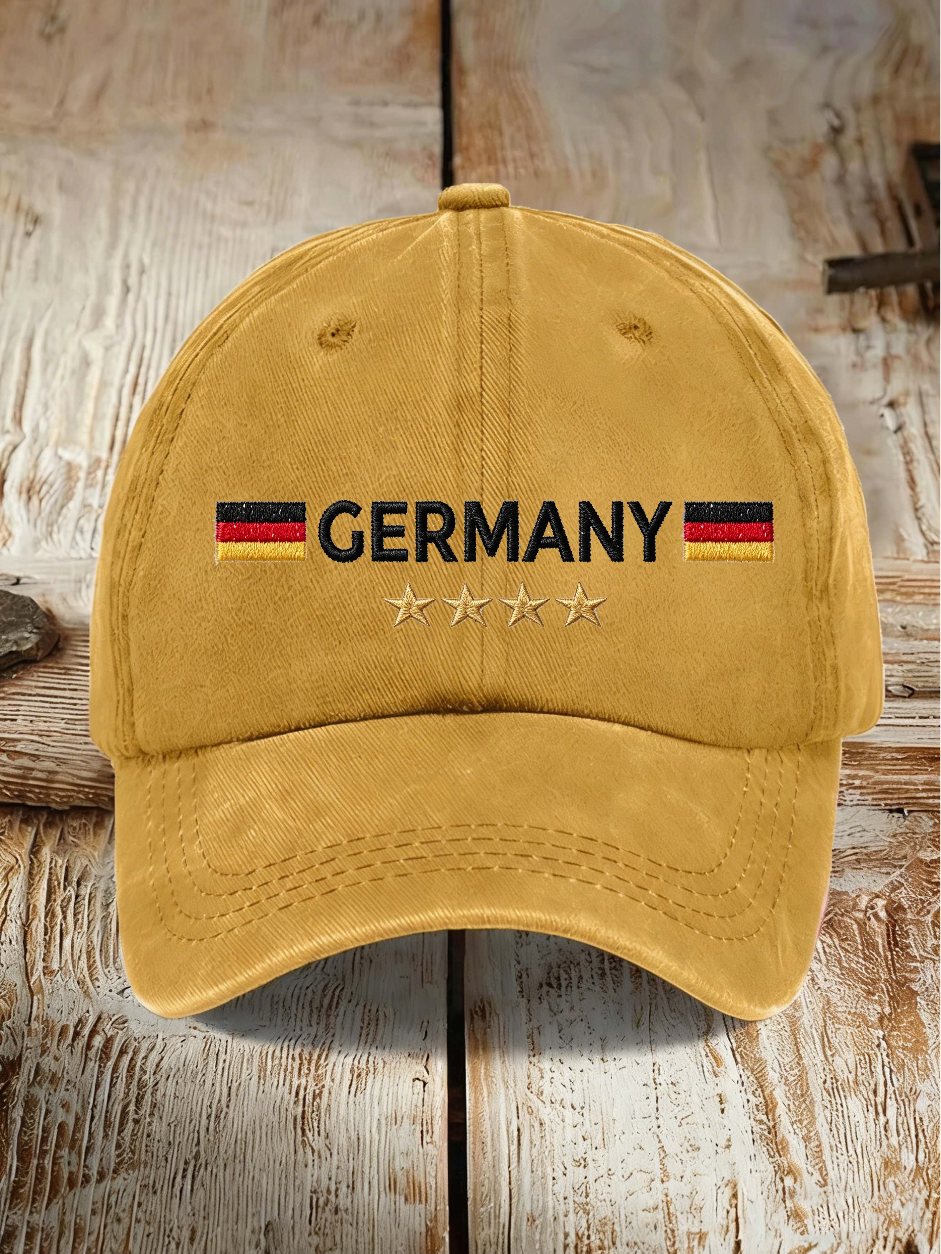 Germany 4-Star Flag Vintage Washed Casual Dad Hat