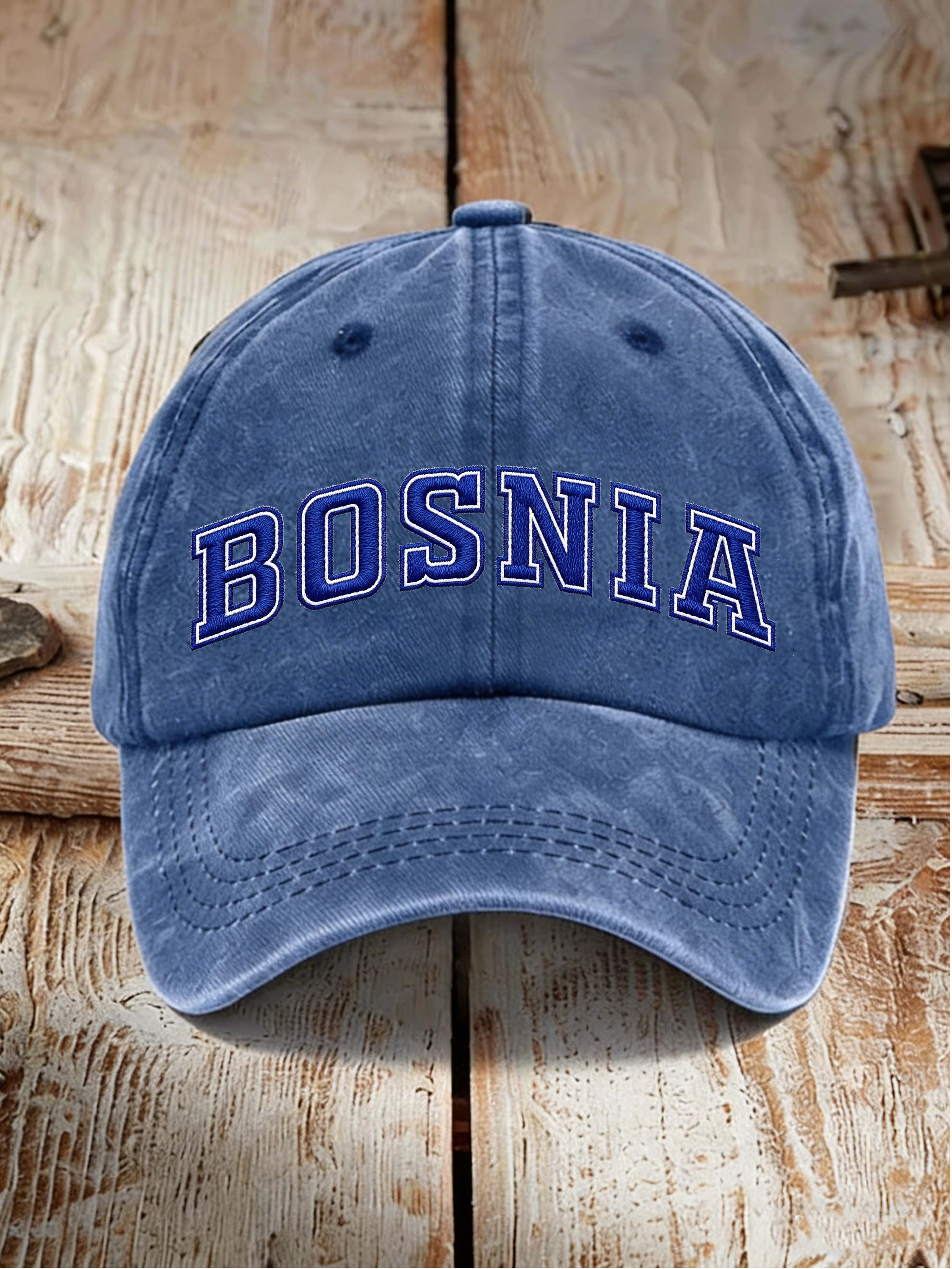 Bosnia Vintage Letter Trend Baseball Cap