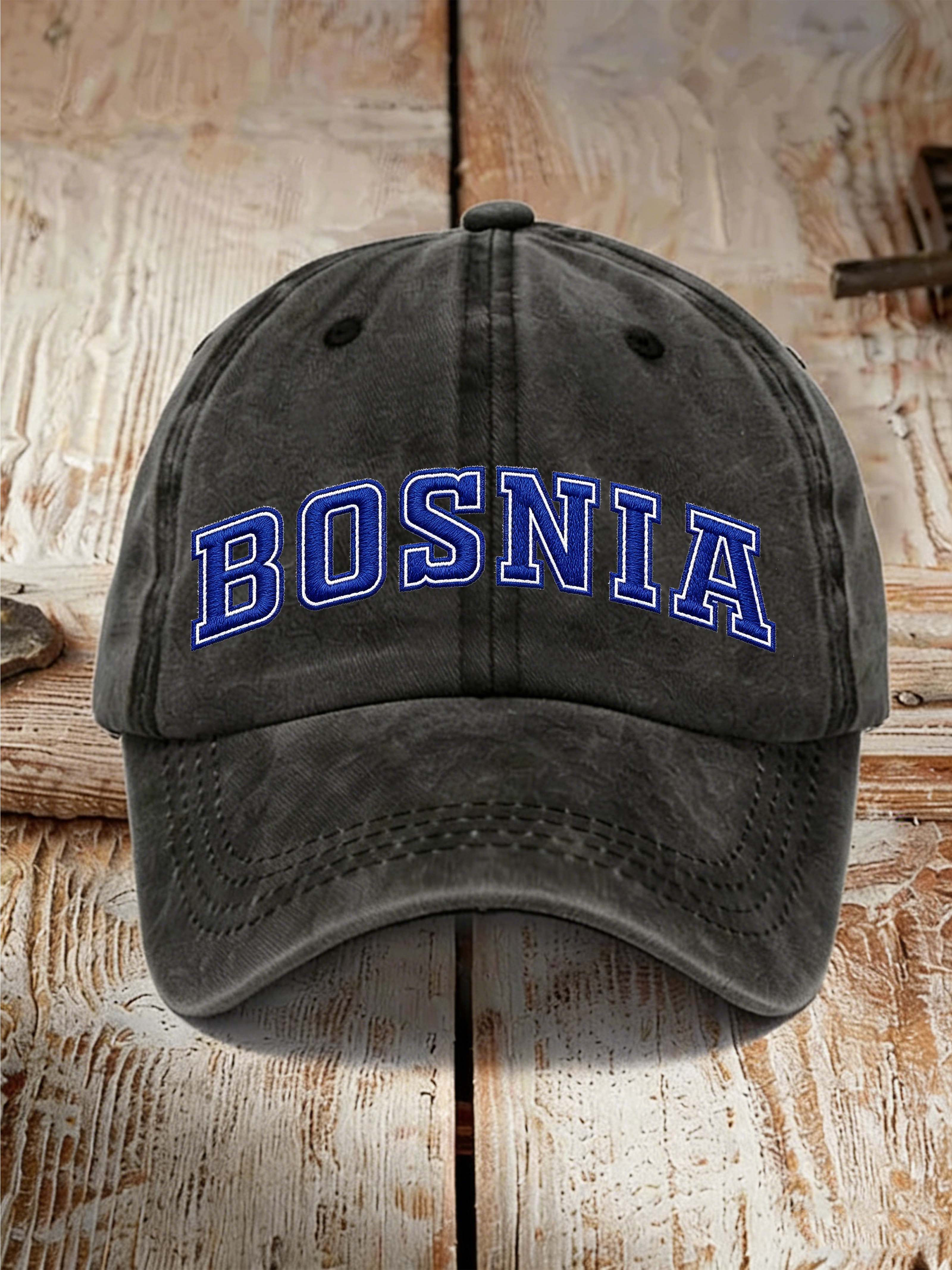 Bosnia Vintage Letter Trend Baseball Cap