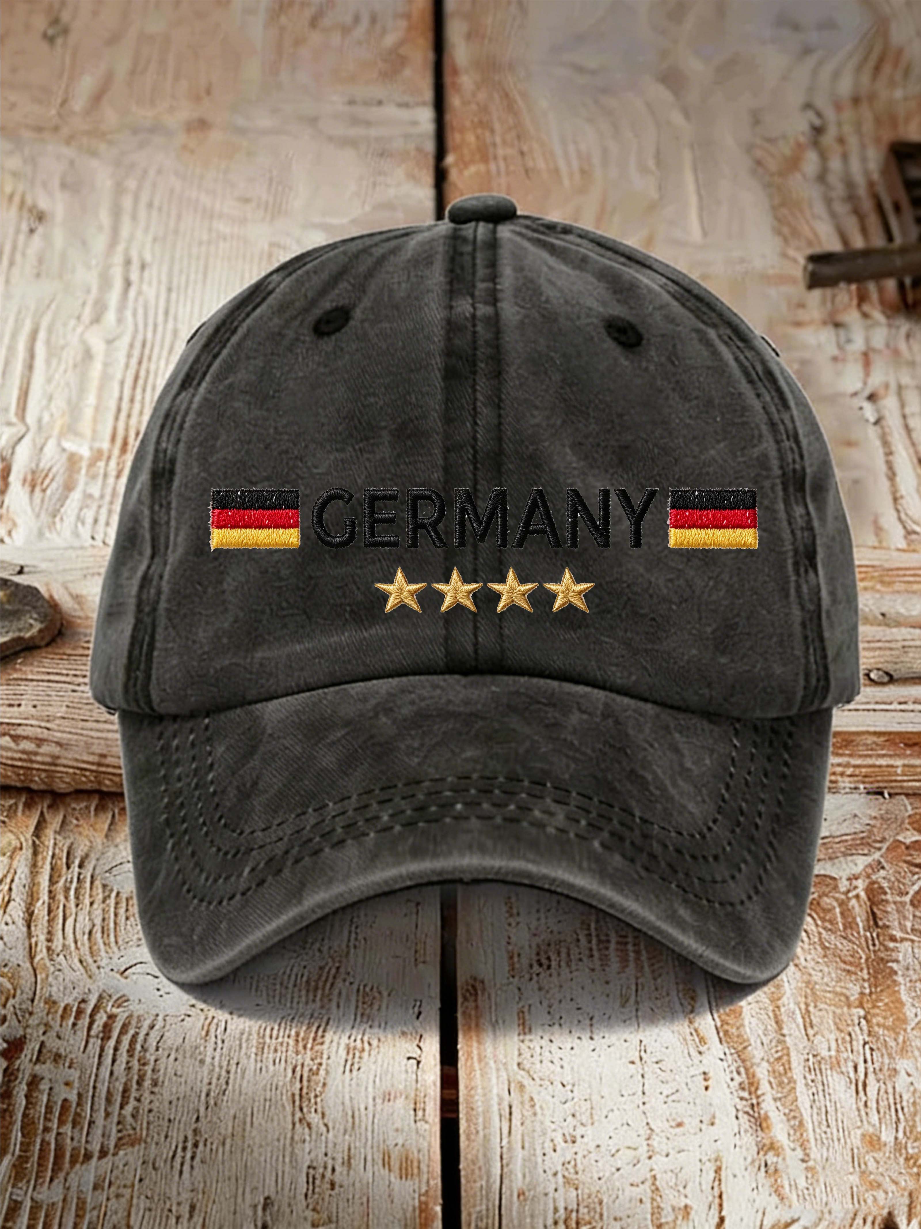 Germany 4-Star Flag Vintage Washed Casual Dad Hat