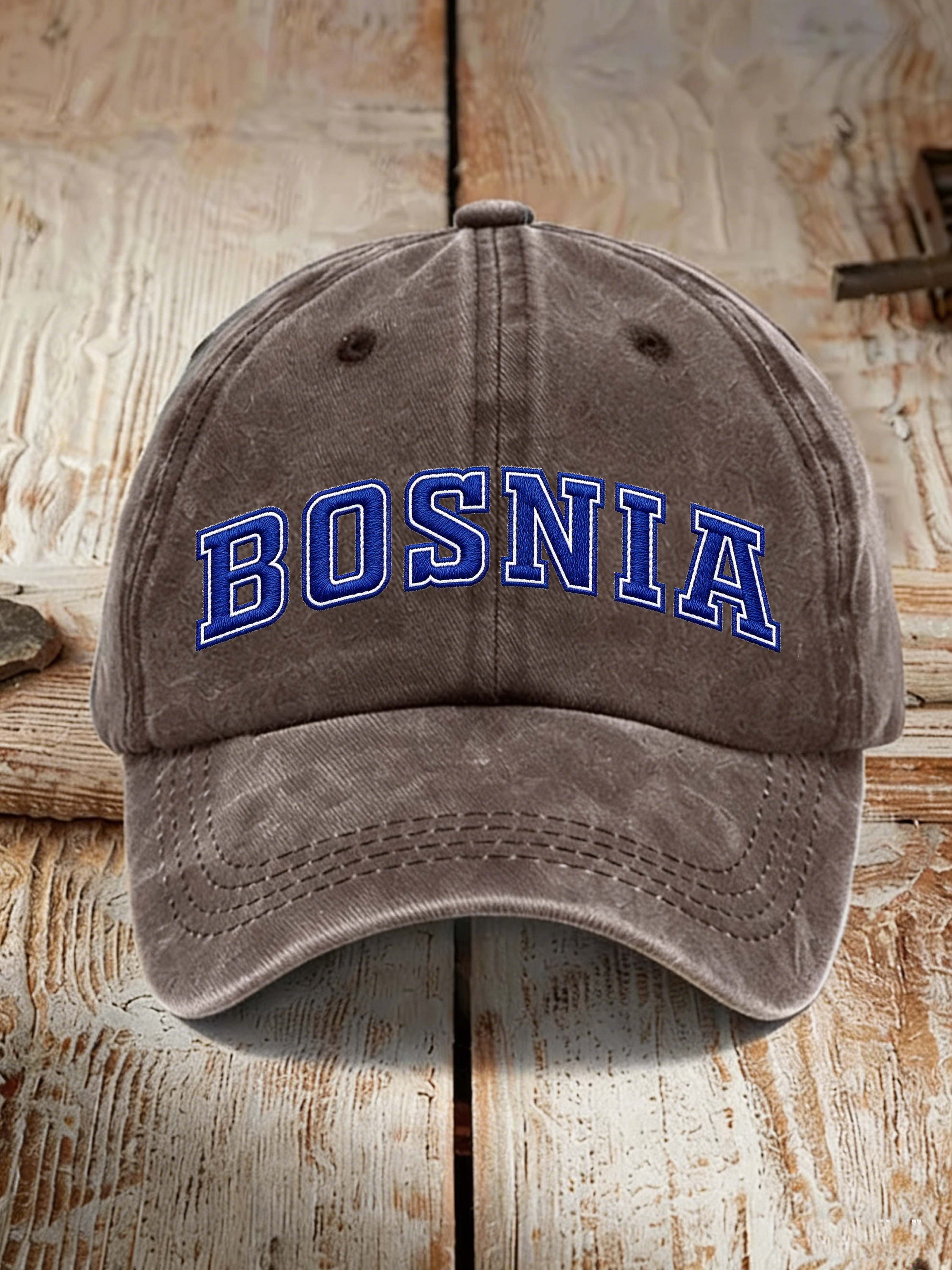Bosnia Vintage Letter Trend Baseball Cap
