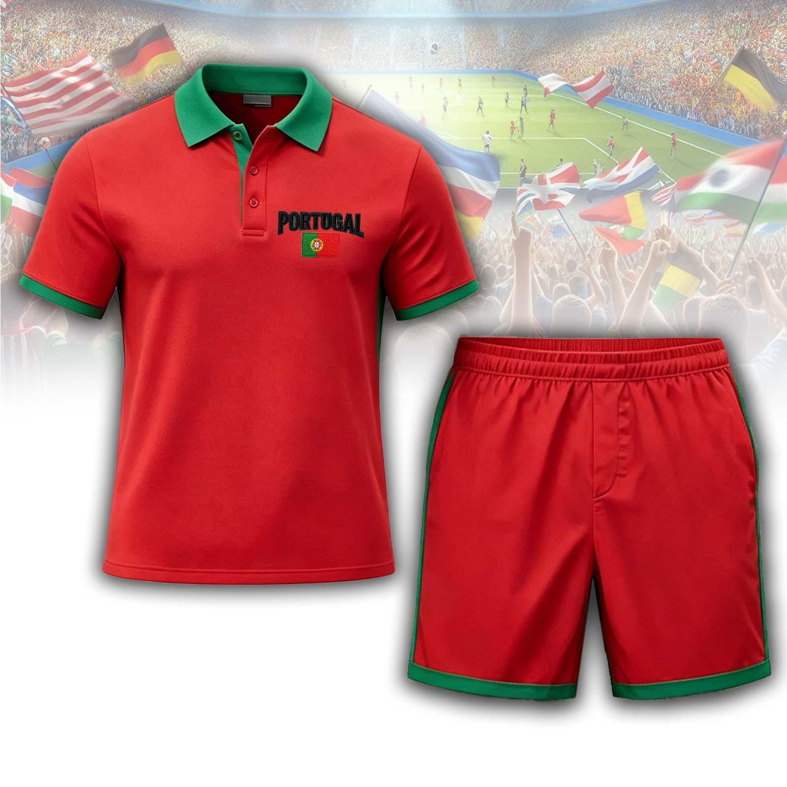 Portugal Flag Letter Polo Set