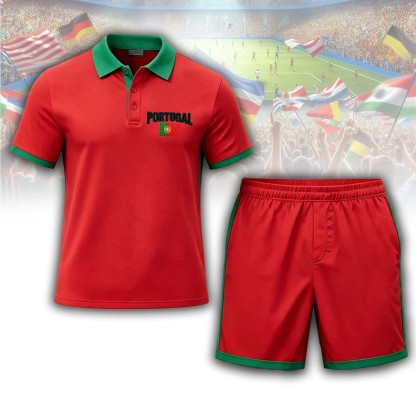 Portugal Flag Letter Polo Set