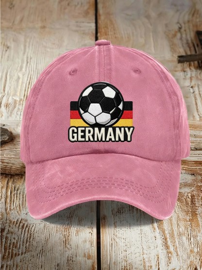 Germany Football Flag Vintage Washed Sports Dad Hat