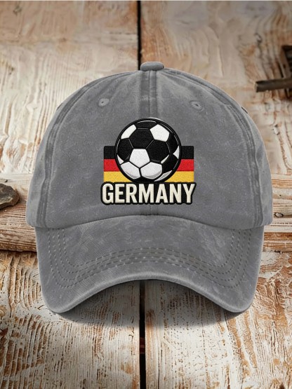 Germany Football Flag Vintage Washed Sports Dad Hat