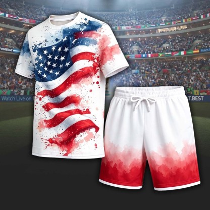 USA Watercolor Flag Gradient Set