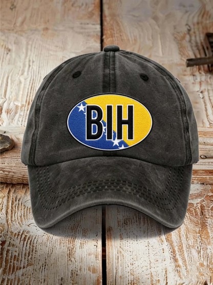 BIH Badge Graphic Casual Baseball Cap