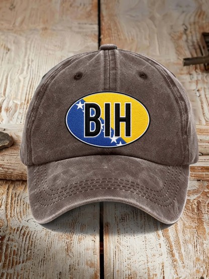 BIH Badge Graphic Casual Baseball Cap