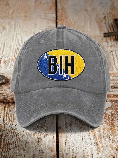 BIH Badge Graphic Casual Baseball Cap