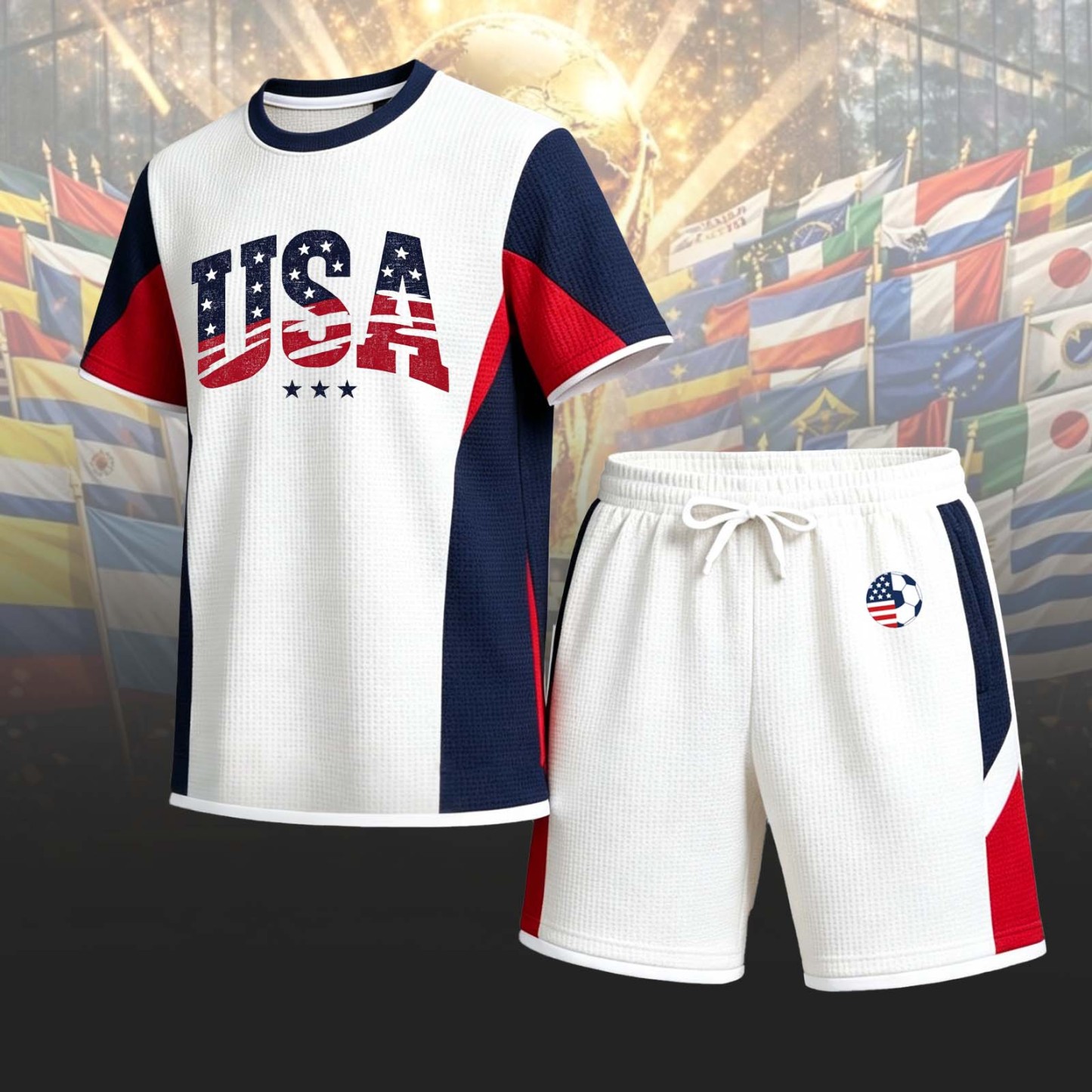 USA Flag Letter Soccer Set