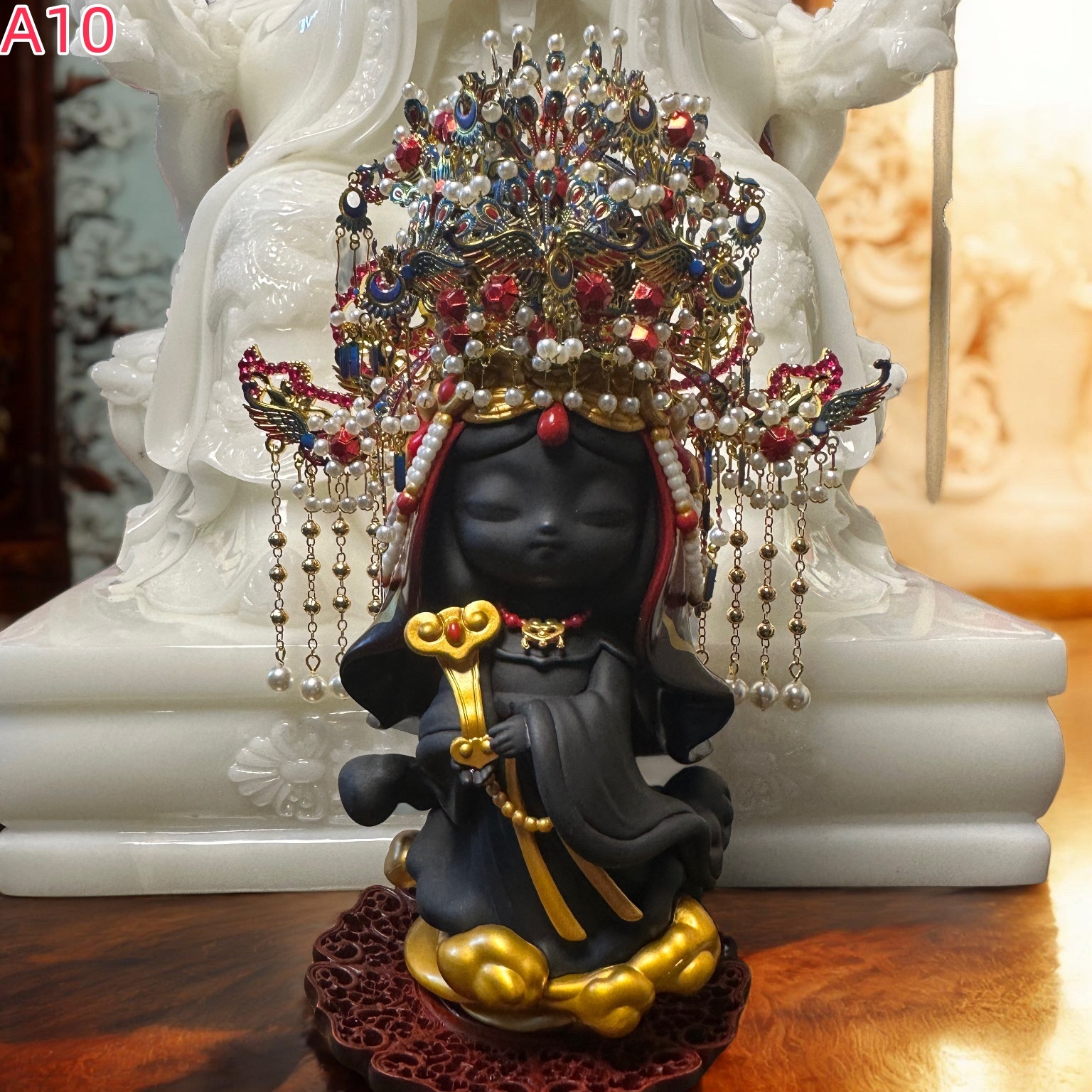 🔥【Mazu Figurine 💎 Gemstone Phoenix Crown】Exclusive Original Design Online