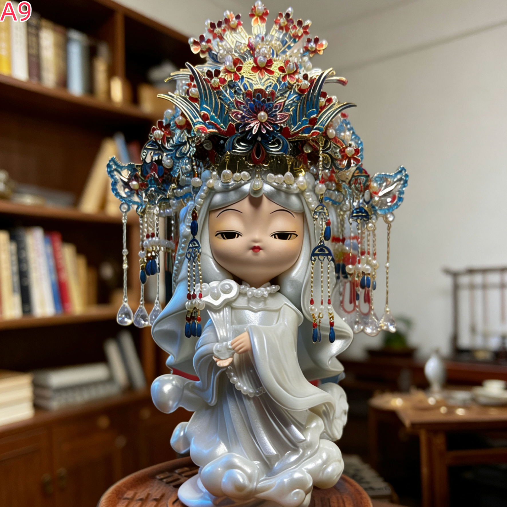 🔥【Mazu Figurine 💎 Gemstone Phoenix Crown】Exclusive Original Design Online