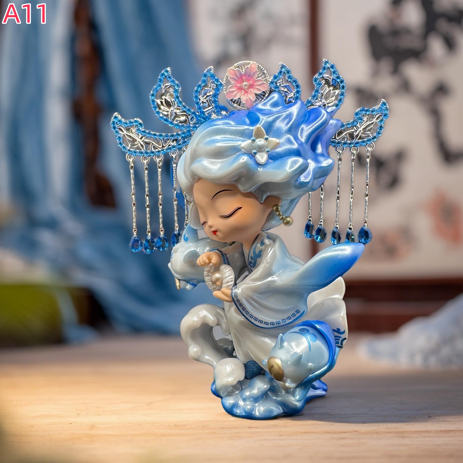 🔥【Mazu Figurine 💎 Gemstone Phoenix Crown】Exclusive Original Design Online