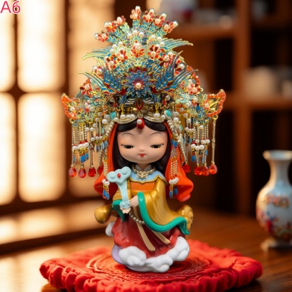 🔥【Mazu Figurine 💎 Gemstone Phoenix Crown】Exclusive Original Design Online