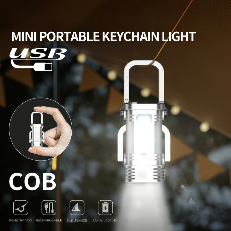 🔥1200LM Super Bright Mini Keychain Flashlight Waterproof