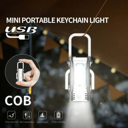 🔥1200LM Super Bright Mini Keychain Flashlight Waterproof