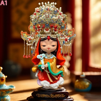 🔥【Mazu Figurine 💎 Gemstone Phoenix Crown】Exclusive Original Design Online