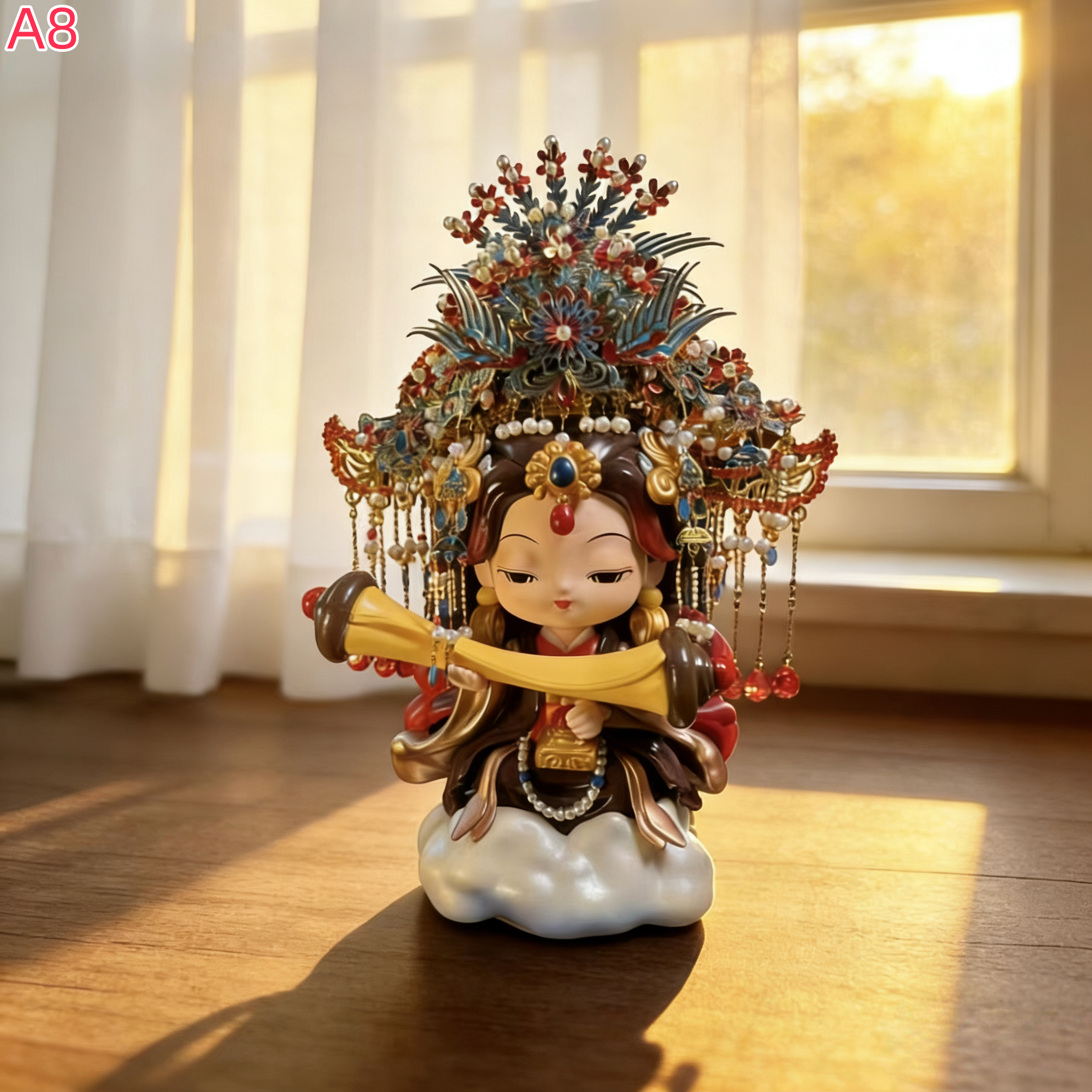 🔥【Mazu Figurine 💎 Gemstone Phoenix Crown】Exclusive Original Design Online