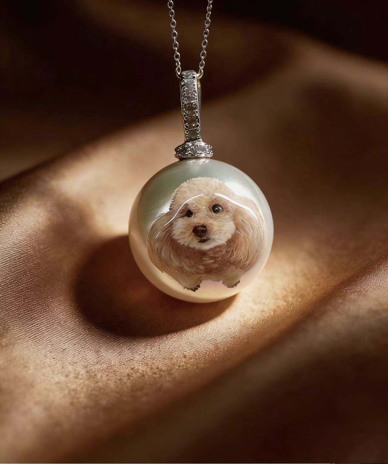 💎Custom-made pet pearl necklace based on provided image