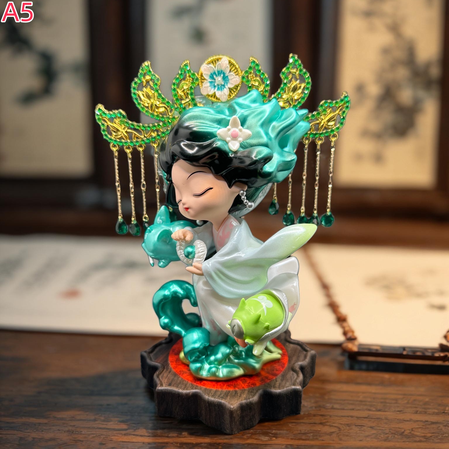 🔥【Mazu Figurine 💎 Gemstone Phoenix Crown】Exclusive Original Design Online