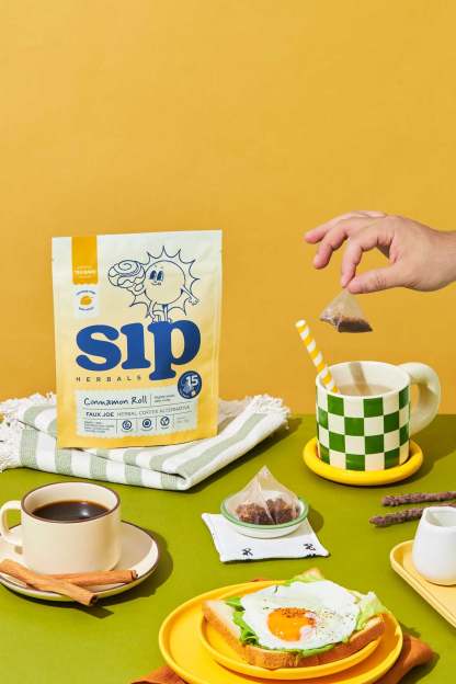 Cinnamon Roll Superfood Coffee Alternative Plastic-Free Tea Bags (15 ct)